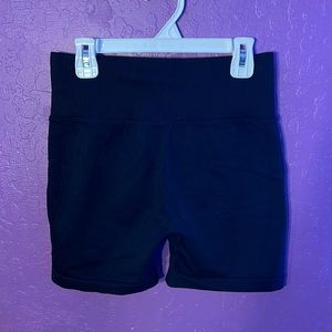 black high waisted biker shorts